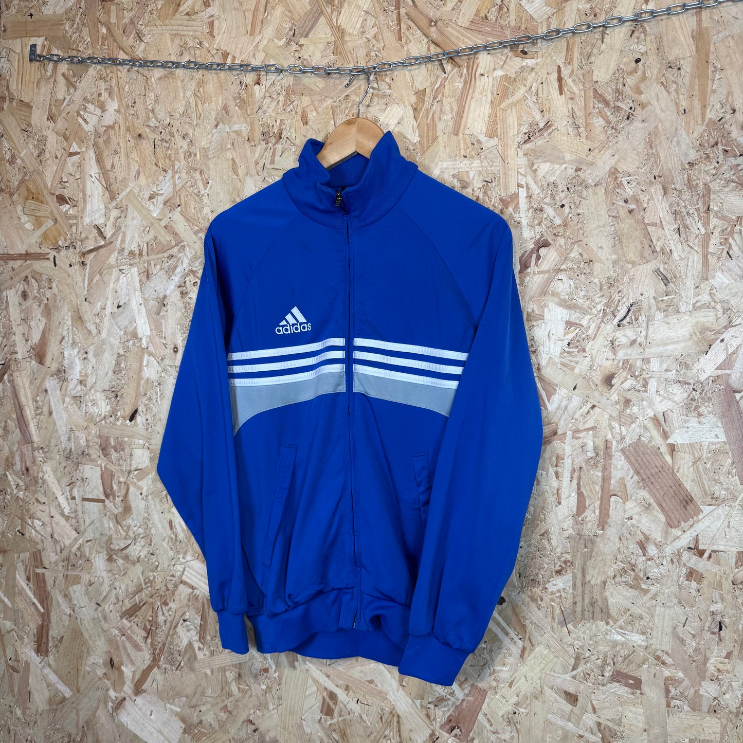 Adidas Full Zip Blue Track Jacket Mens Size L