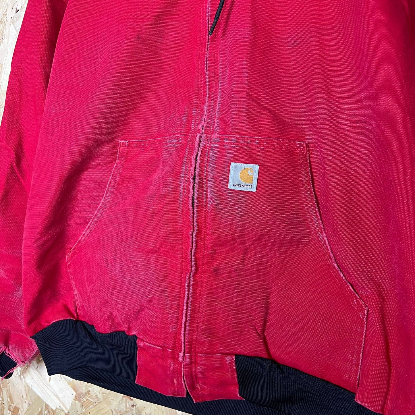 Carhartt Red Active Hooded Jacket Mens XL