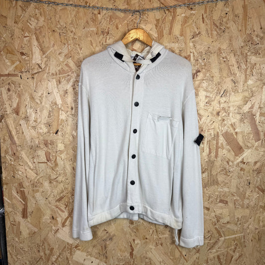 Stone Island Button Front Hoodie Made In Italy Size XL