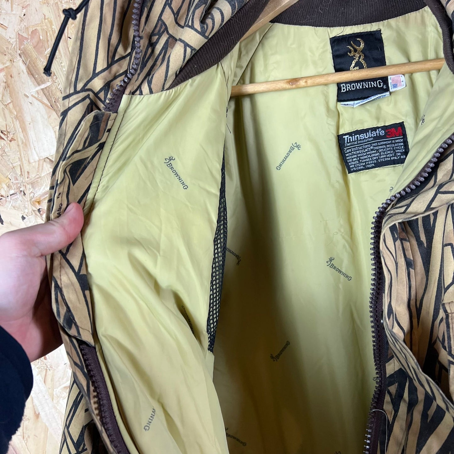 Browning Cattail Camo Hunting Jacket Gore-Tex Size XL