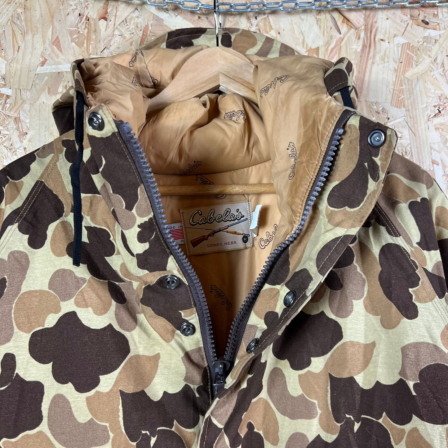Cabela's Camouflage Field Hooded Jacket Size L