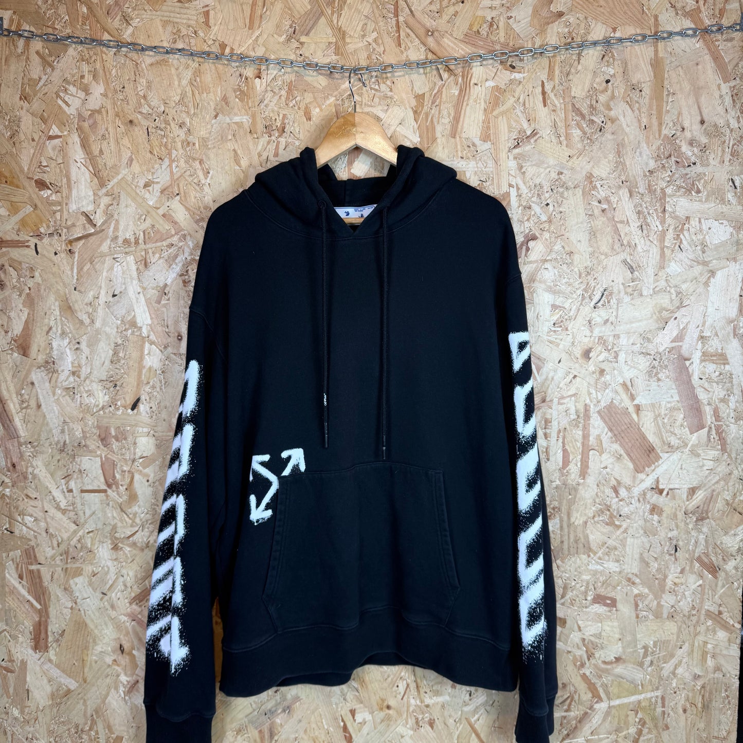 Off White Black Hoodie Size XL