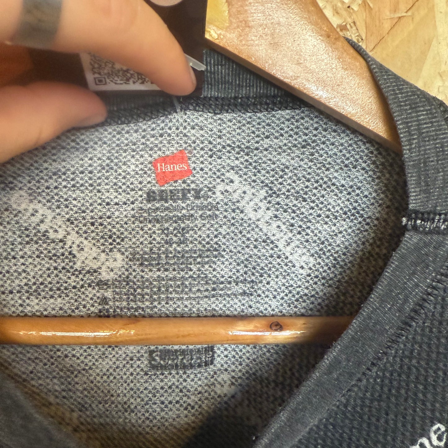 Supreme X Hanes Black Long Sleeve Thermal T-shirt Men’s Size L