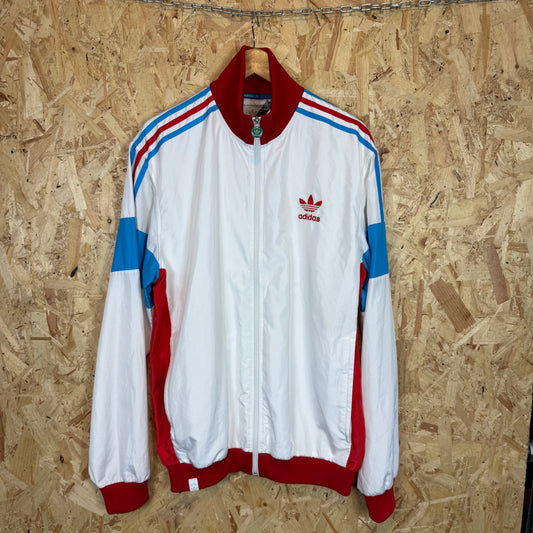 Adidas All Court White Full Zip Track Jacket Mens Extra Large
