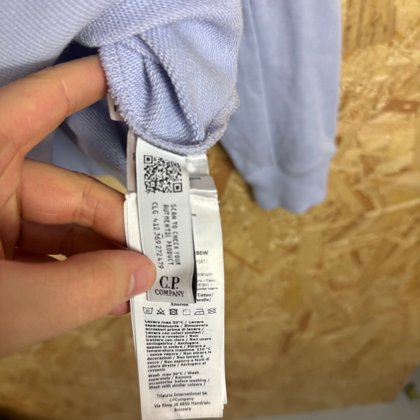C.P. Company Lilac Hoodie Size L