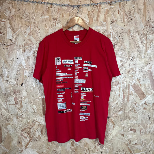 Supreme Cutouts Red T-Shirt Men's Size M