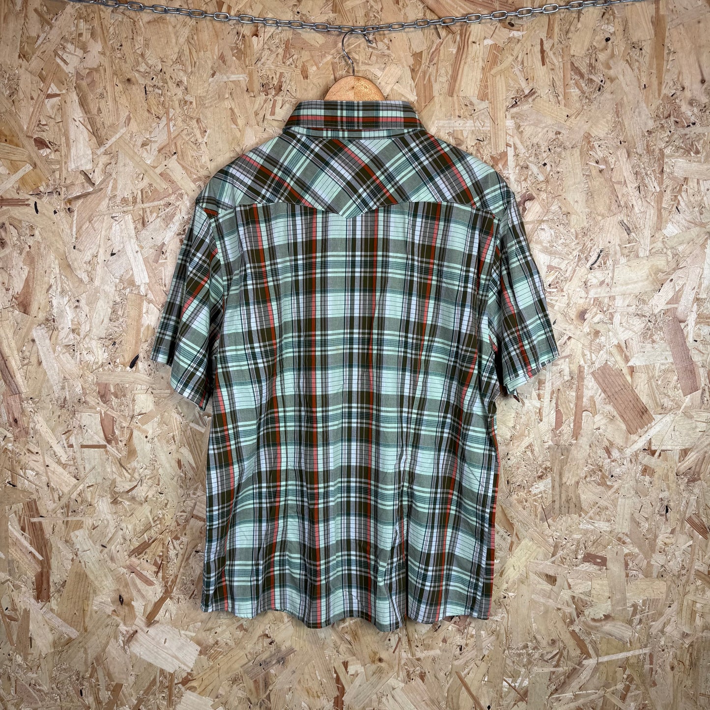 Oakley Green Check Short Sleeve Shirt Size XL