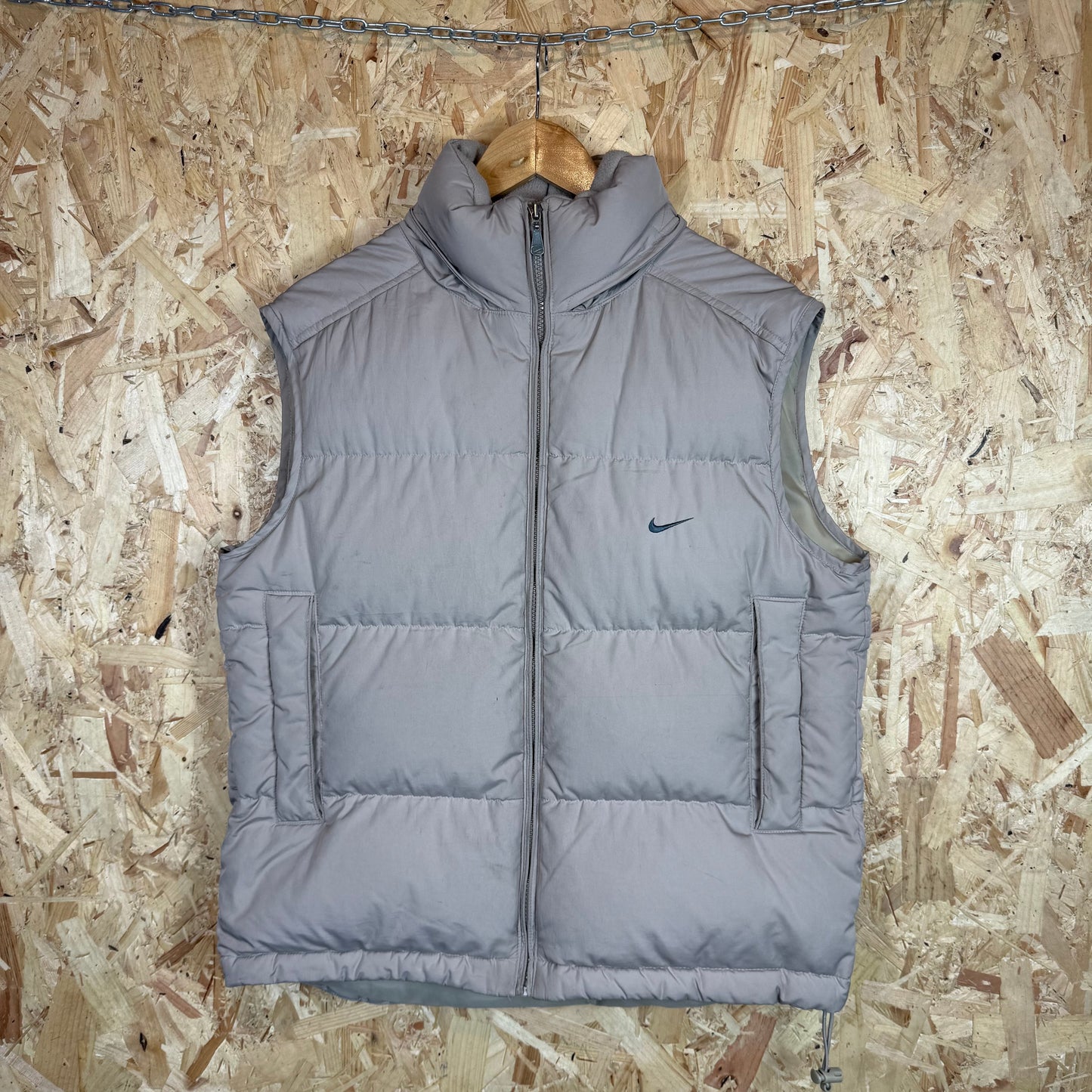 90's Nike Beige Gilet Puffer Style Size S