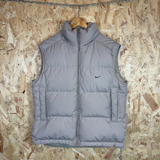 90's Nike Beige Gilet Puffer Style Size S