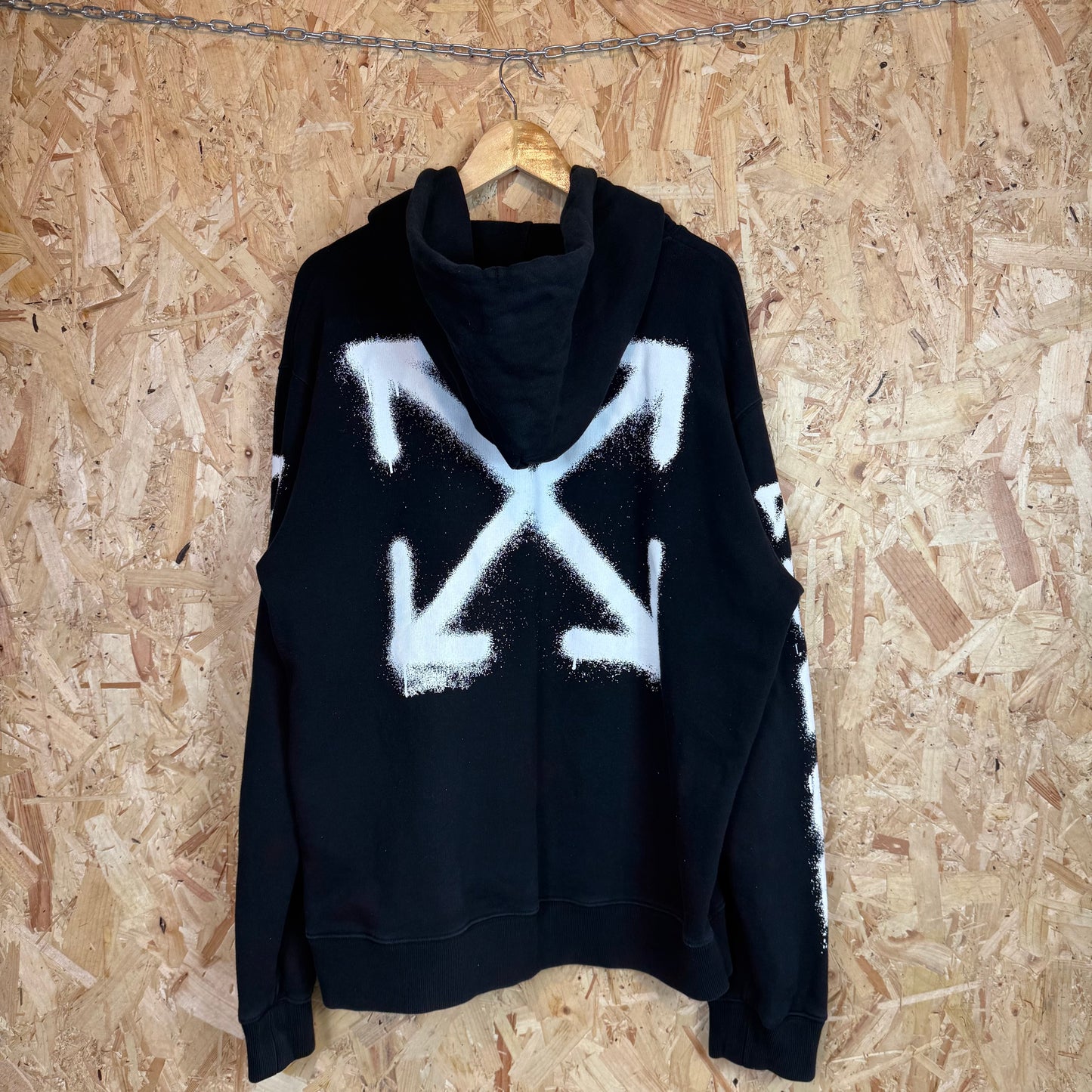 Off White Black Hoodie Size XL