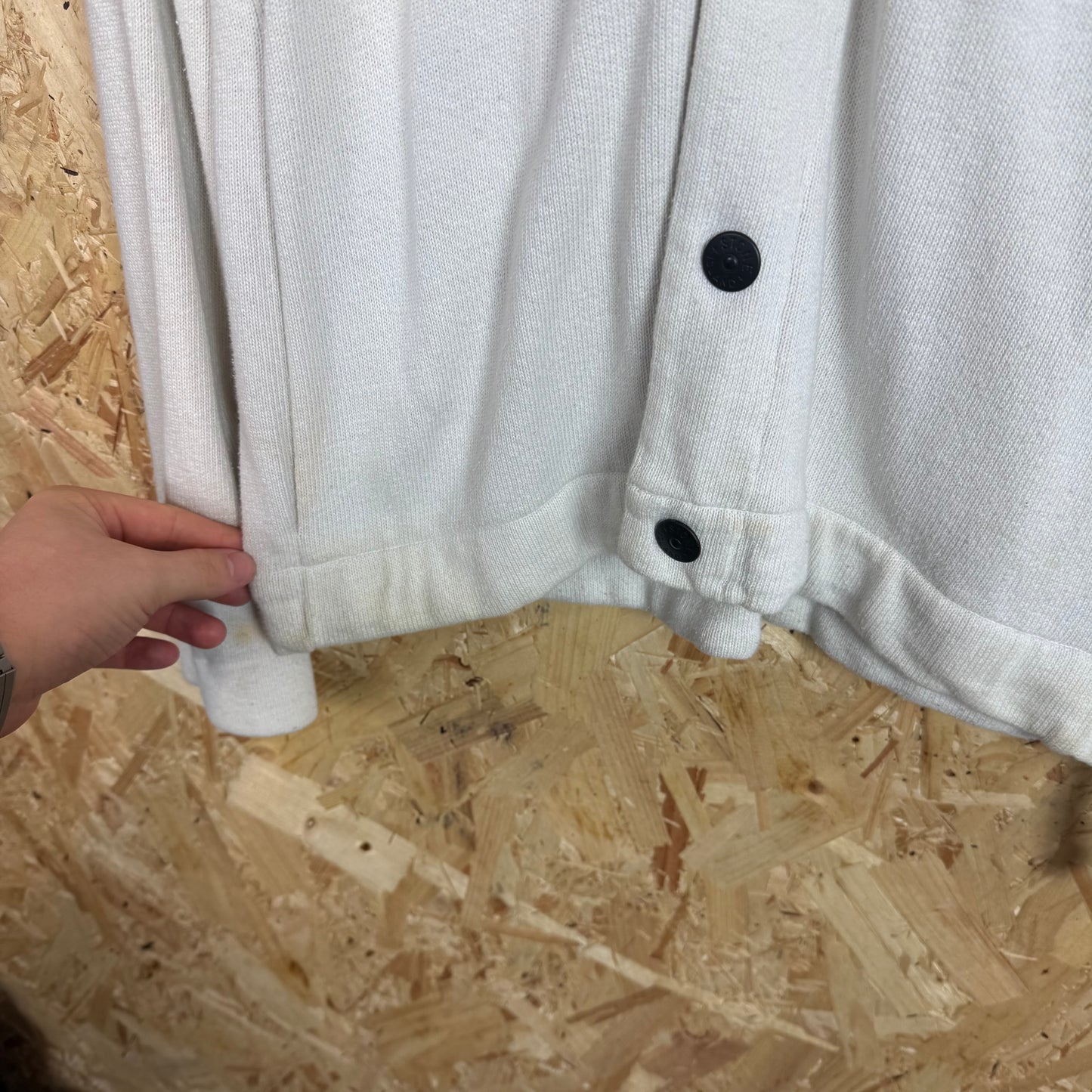 Stone Island Button Front Hoodie Made In Italy Size XL