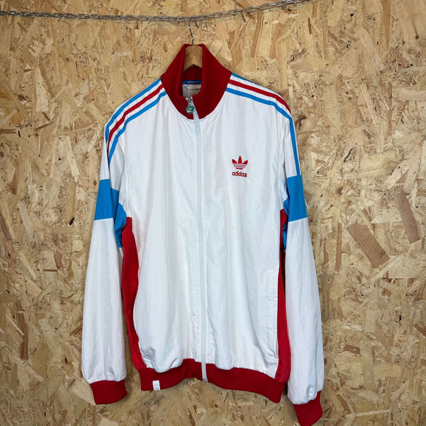 Adidas All Court White Full Zip Track Jacket Mens Extra Large