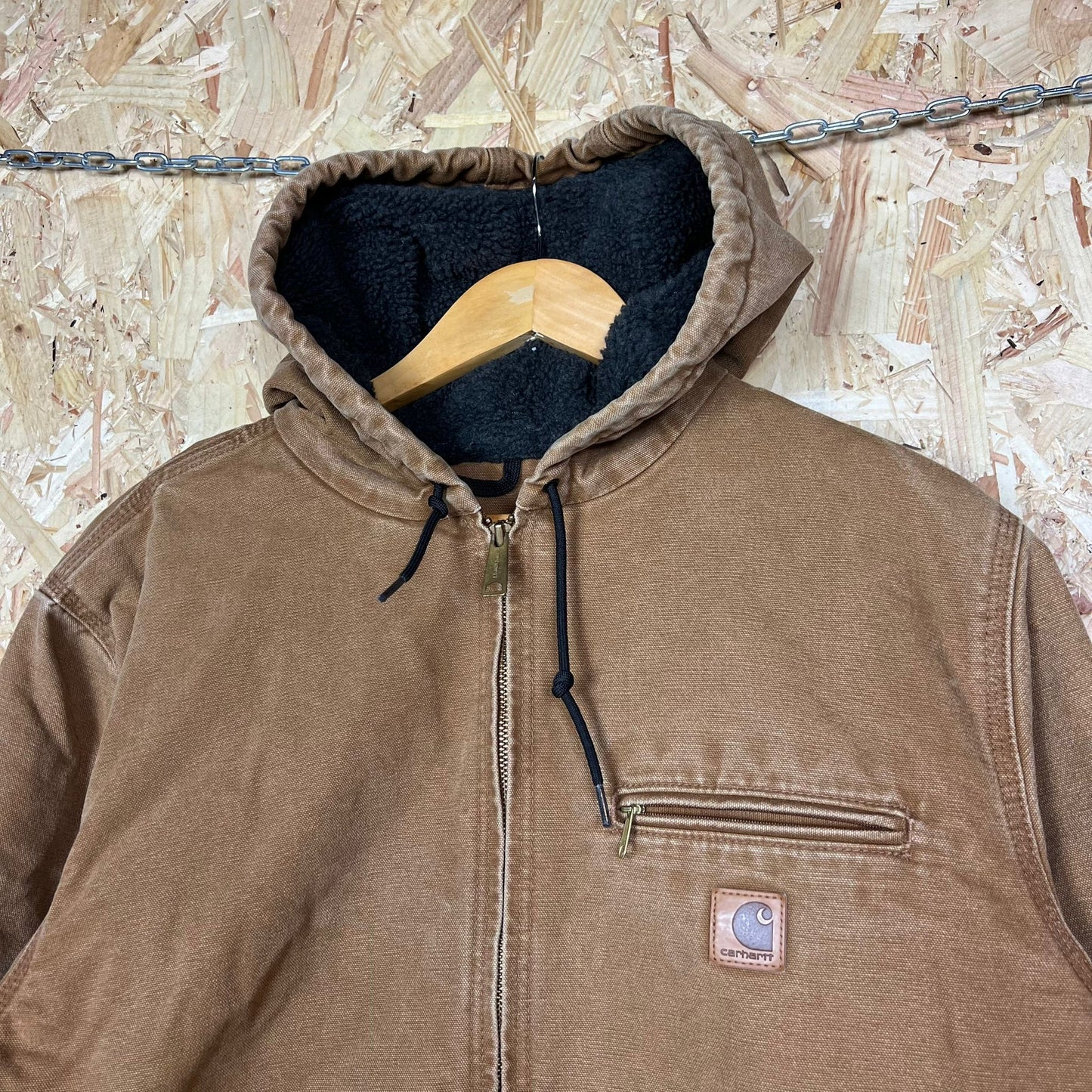 Carhartt Beige Active Jacket Sherpa Lined Size L