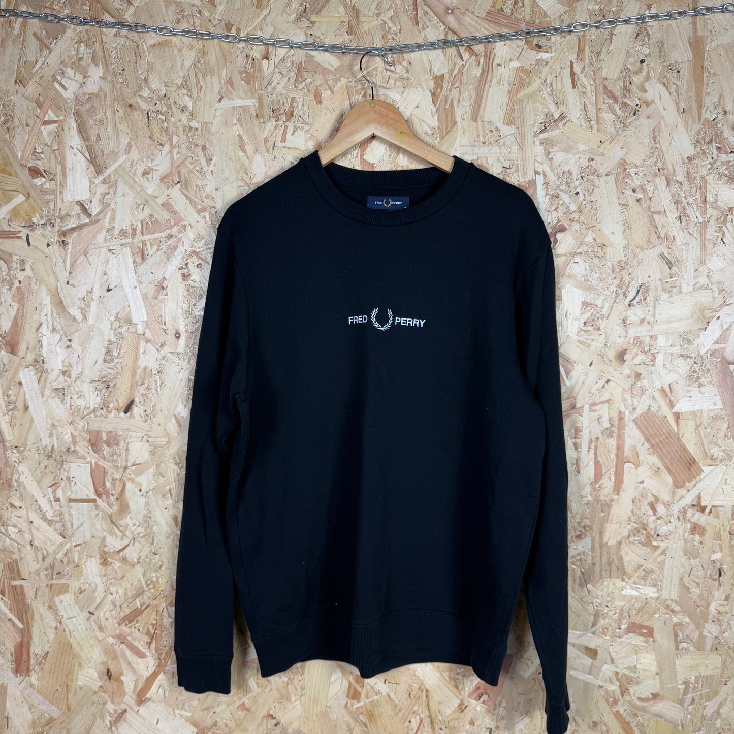 Fred Perry Black Sweatshirt Size M