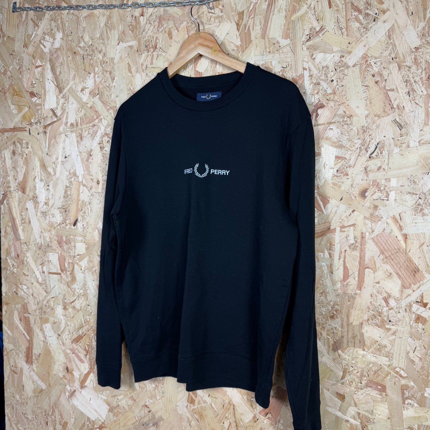 Fred Perry Black Sweatshirt Size M