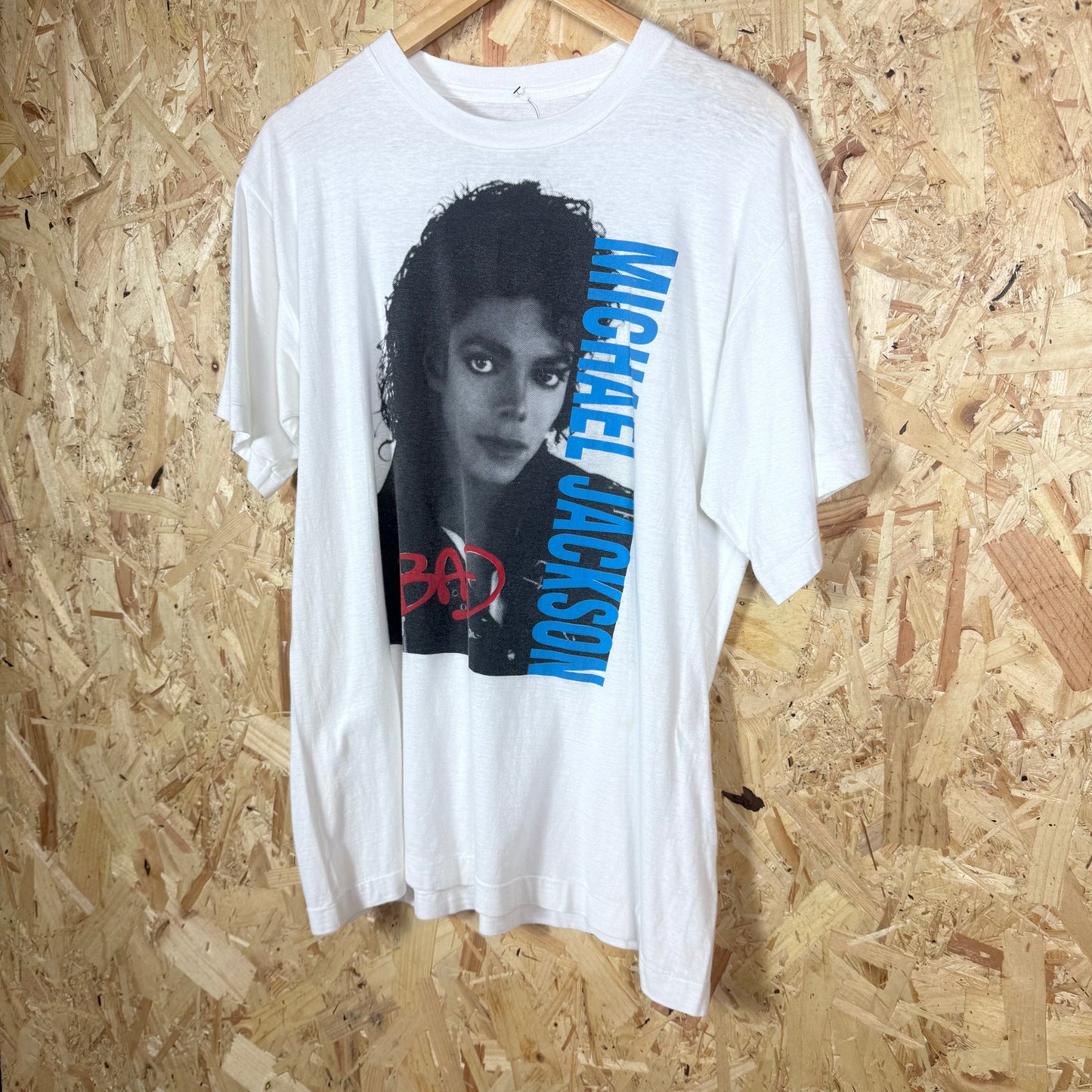 Michael Jackson Bad Single Stitch T-Shirt Size  L