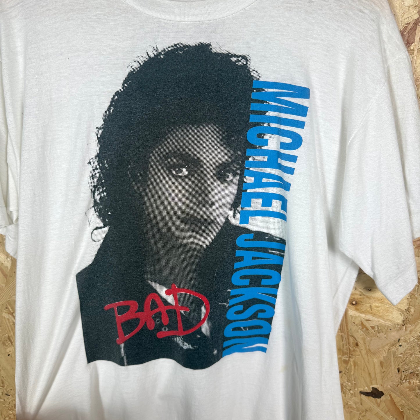 Michael Jackson Bad Single Stitch T-Shirt Size  L