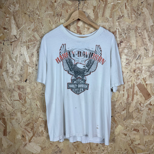 Harley Davidson White Graphic T-Shirt Size XL