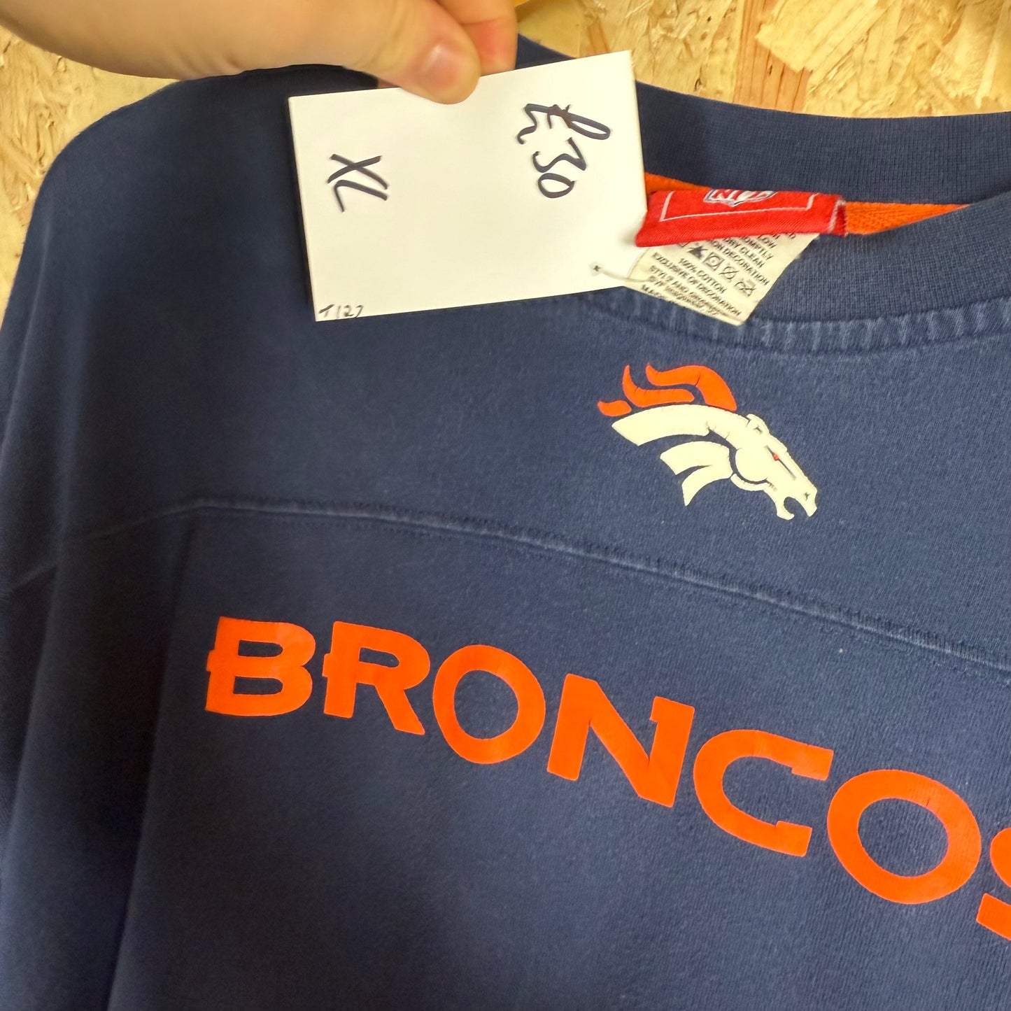 Broncos NFL Navy Long Sleeve Size XL