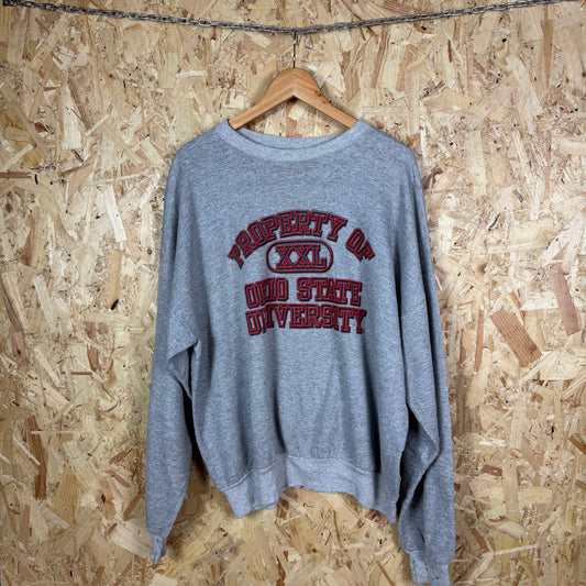Ohio State University Grey Spell Out Sweatshirt  Size 2XL