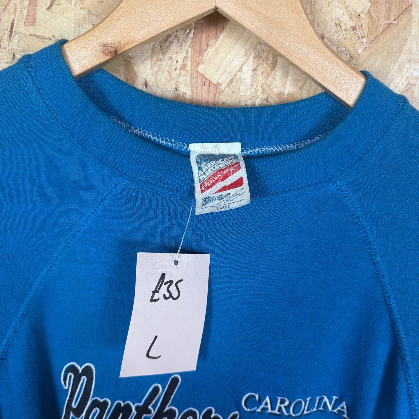 Carolina Panthers Blue Sweatshirt Size L