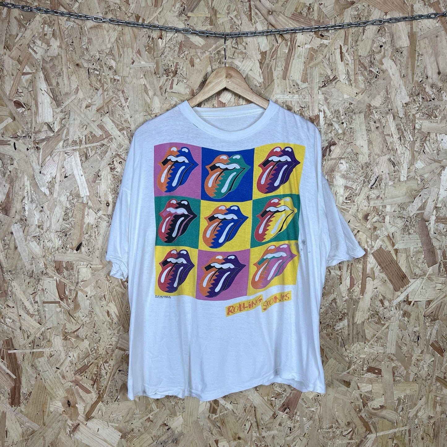 The Rolling Stones Vintage 1990 Urban Jungle Europe Andy Warhol T Shirt XL SS