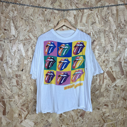The Rolling Stones Vintage 1990 Urban Jungle Europe Andy Warhol T Shirt XL SS