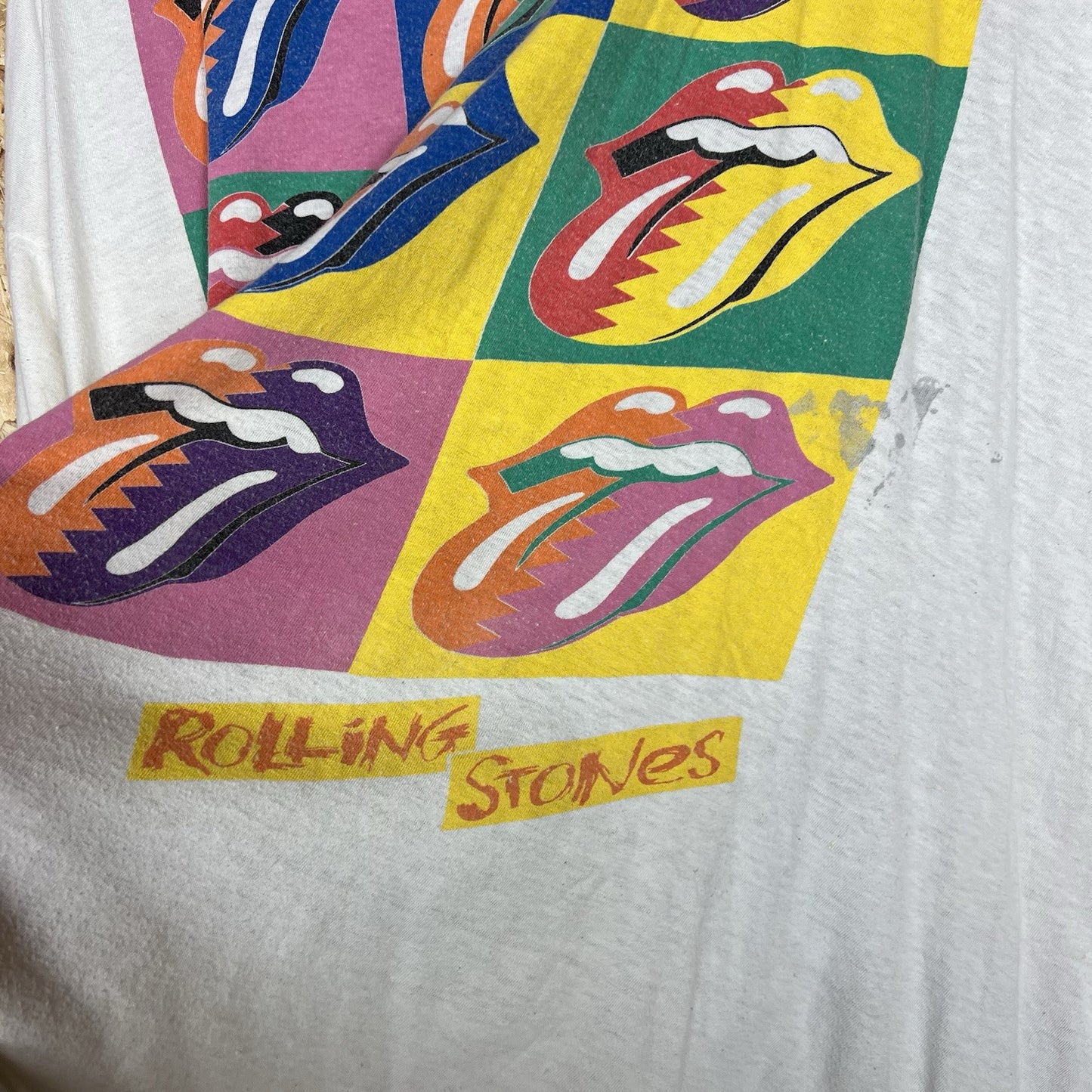 The Rolling Stones Vintage 1990 Urban Jungle Europe Andy Warhol T Shirt XL SS