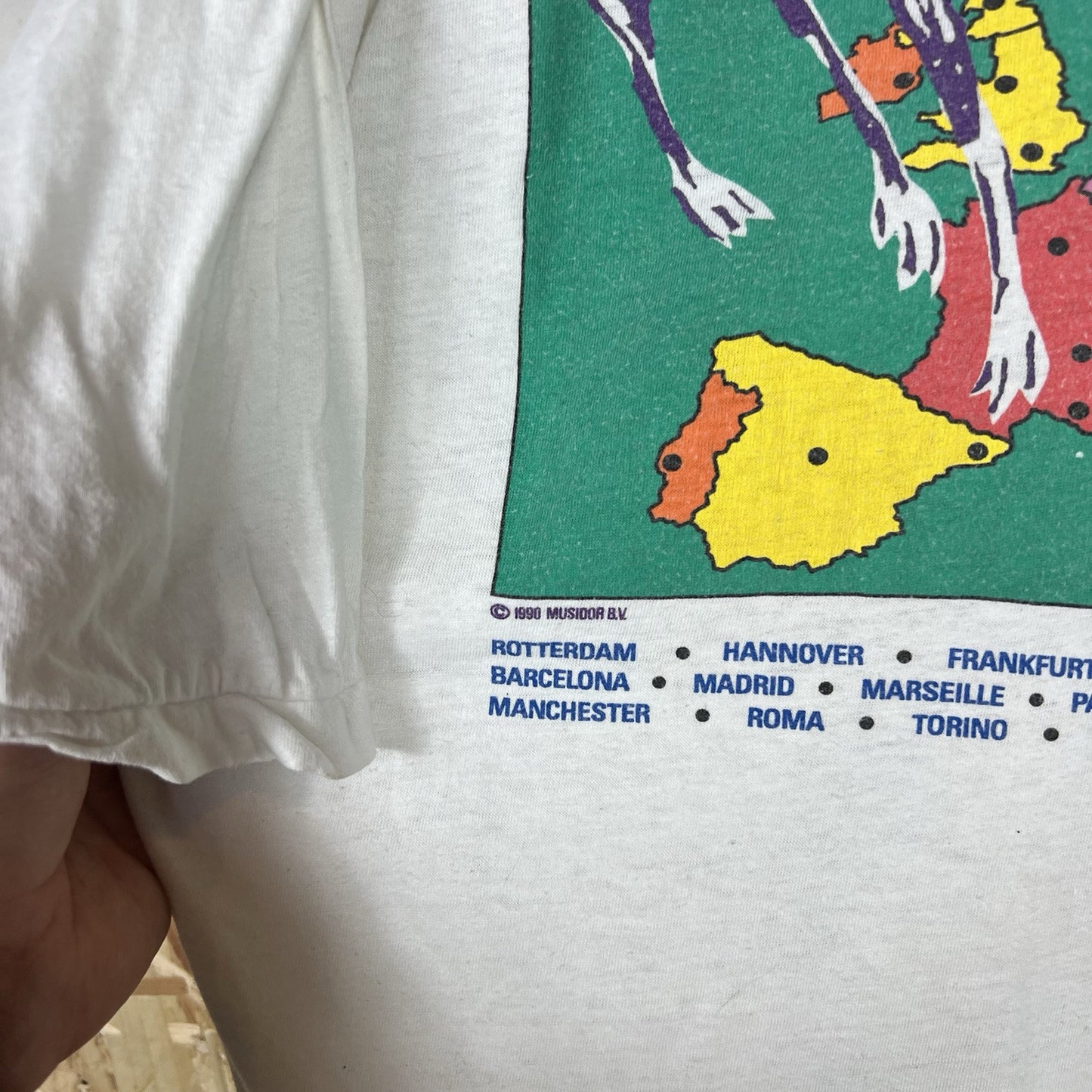 The Rolling Stones Vintage 1990 Urban Jungle Europe Andy Warhol T Shirt XL SS