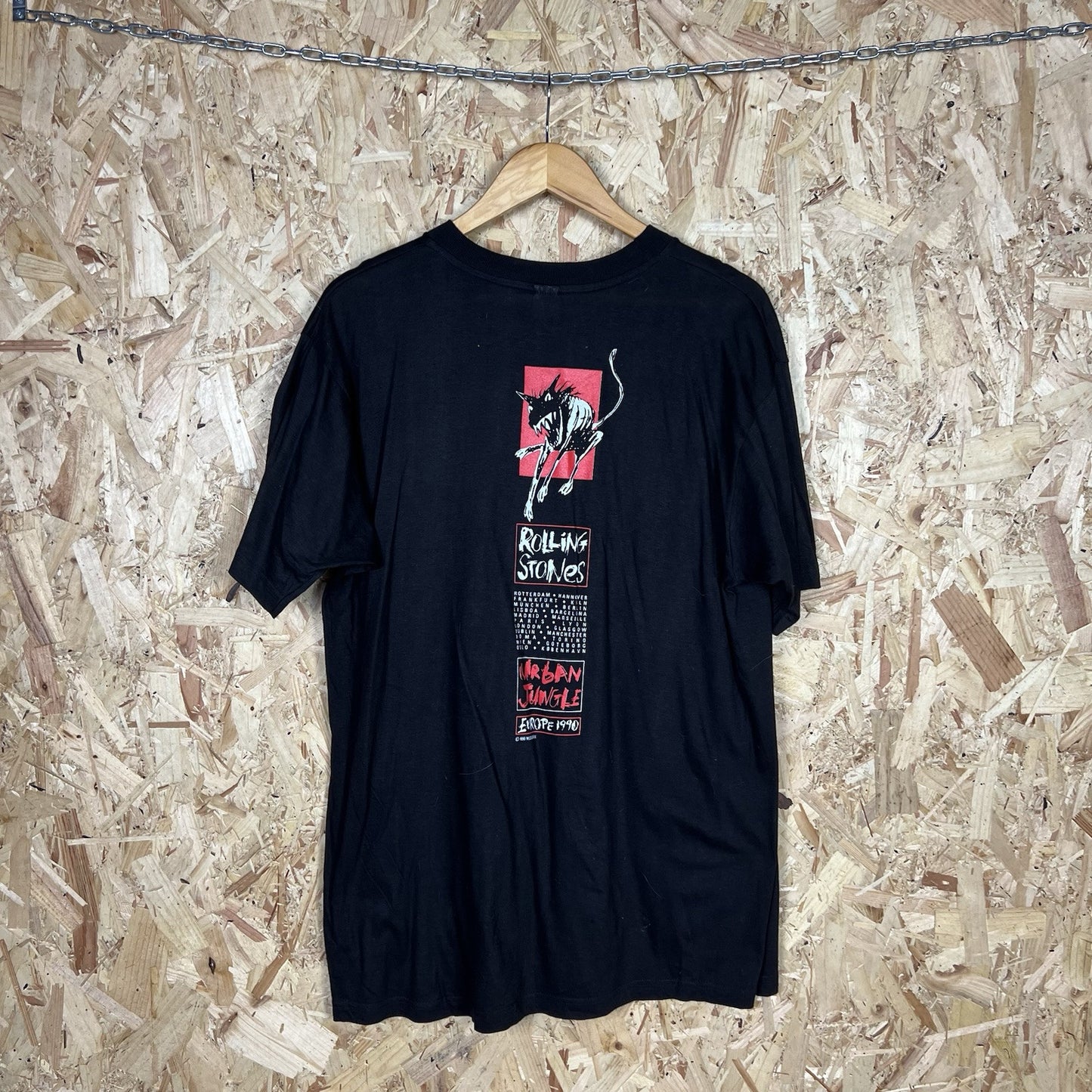The Rolling Stones Urban Jungle Europe 1990 Vintage UK Promo t-shirt Black XL