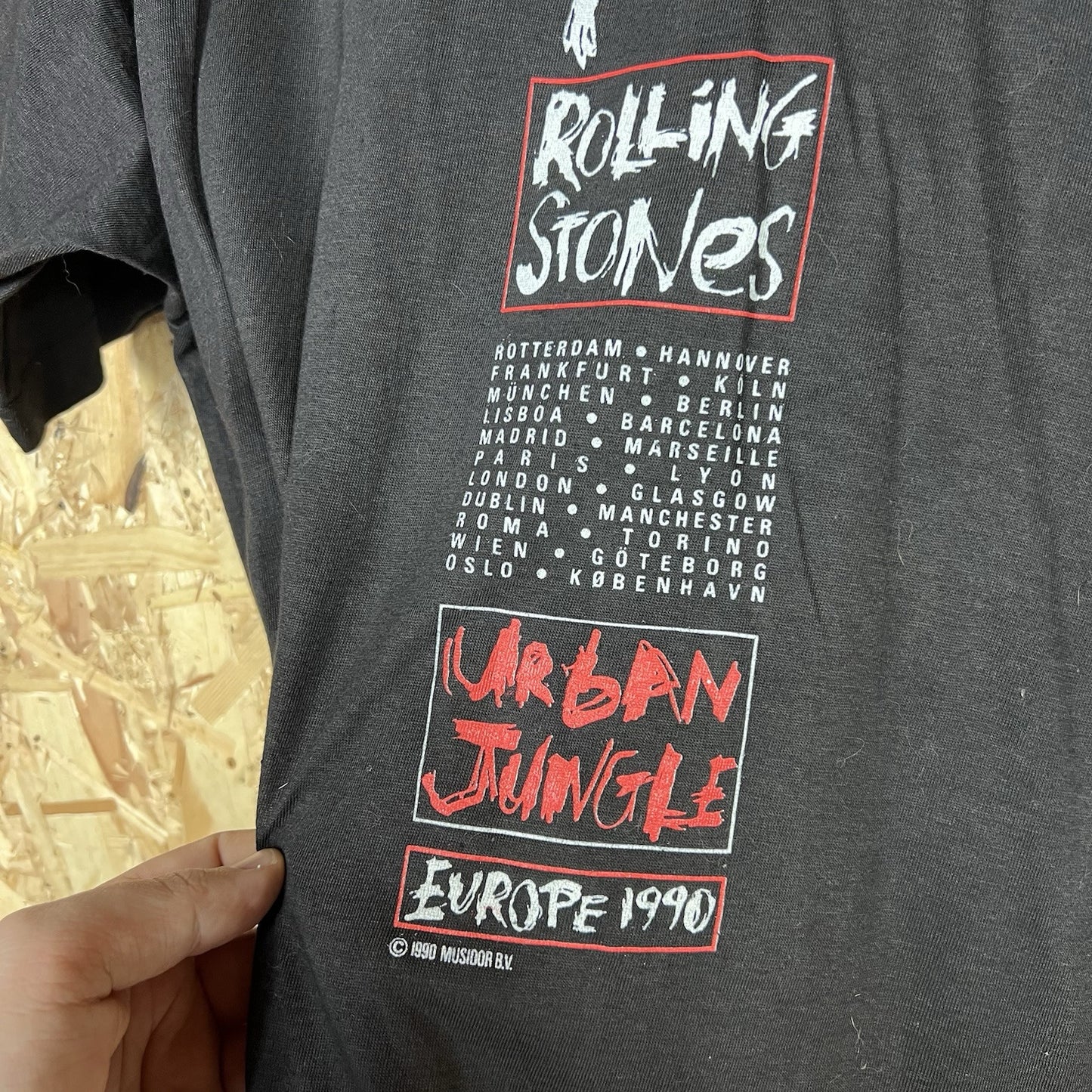 The Rolling Stones Urban Jungle Europe 1990 Vintage UK Promo t-shirt Black XL