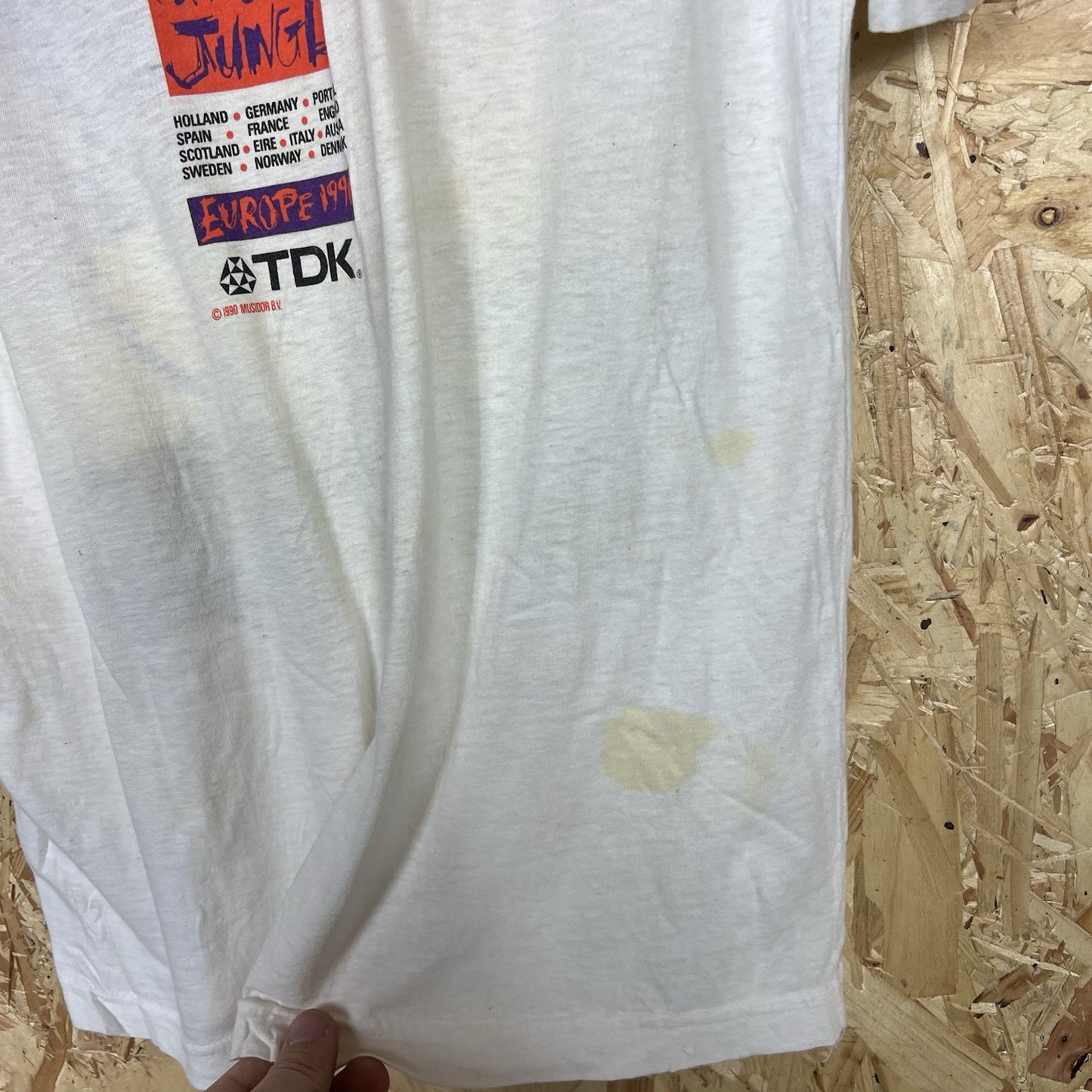 The Rolling Stones Urban Jungle Europe 1990 Vintage UK Promo t-shirt White Large
