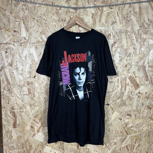 Michael Jackson Bad Tour 1988 Vintage T Shirt Black XL Single Stitch Rare SS