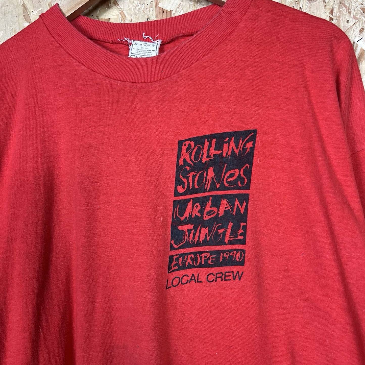 The Rolling Stones Urban Jungle Europe 1990 Vintage UK Crew t-shirt Red XL