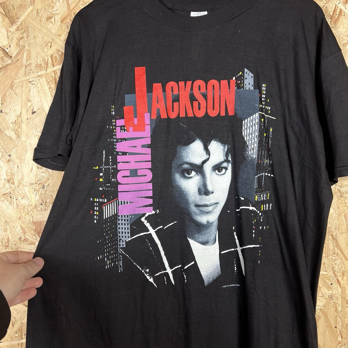Michael Jackson Bad Tour 1988 Vintage T Shirt Black XL Single Stitch Rare SS