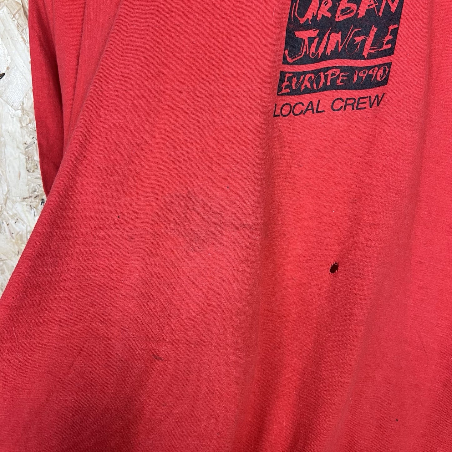 The Rolling Stones Urban Jungle Europe 1990 Vintage UK Crew t-shirt Red XL