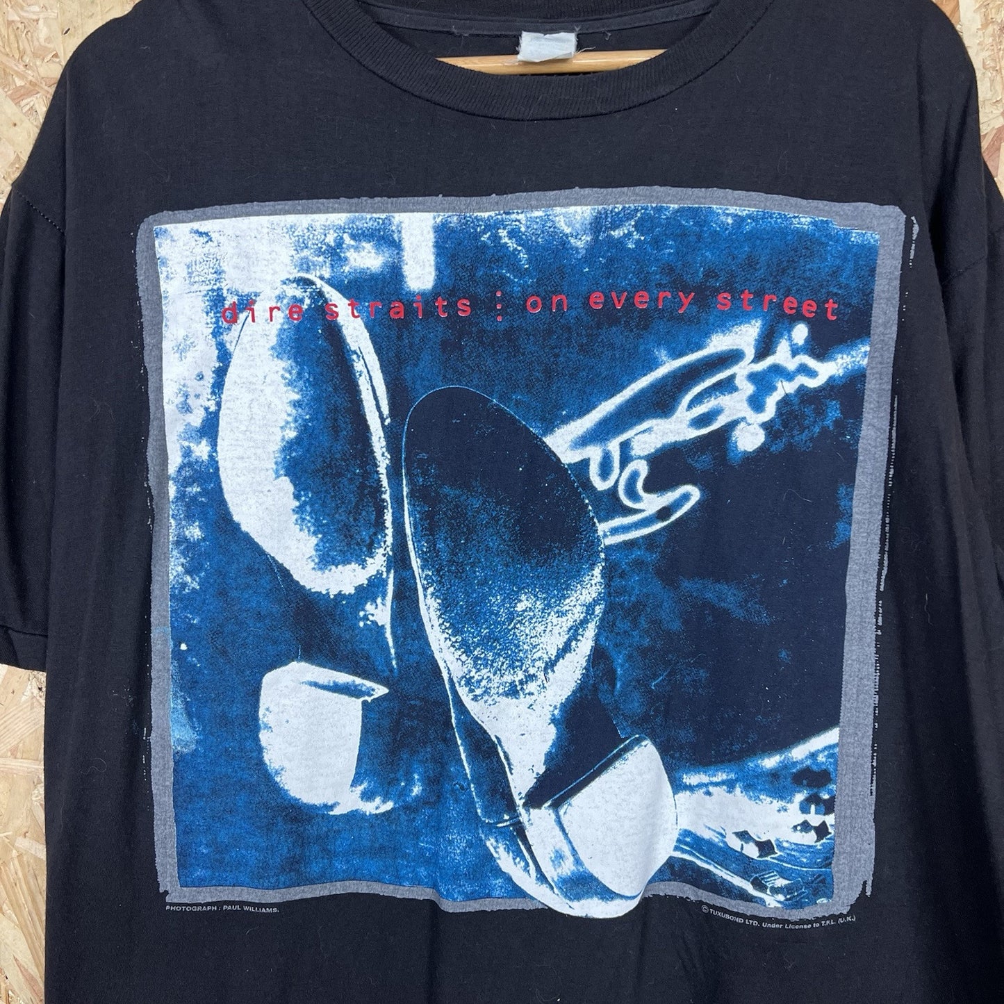 Dire Straits On Every Street tour T-shirt Band Vintage 1992 Black Single Stitch