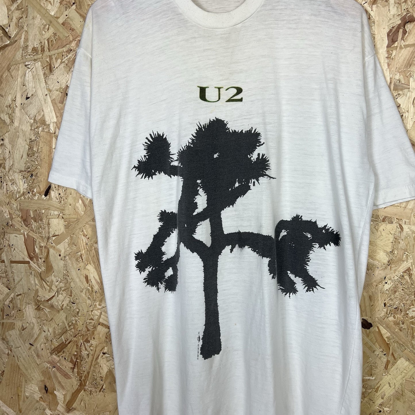 Vintage U2 Joshua Tree Graphic T Shirt White XL Short Sleeve 80s