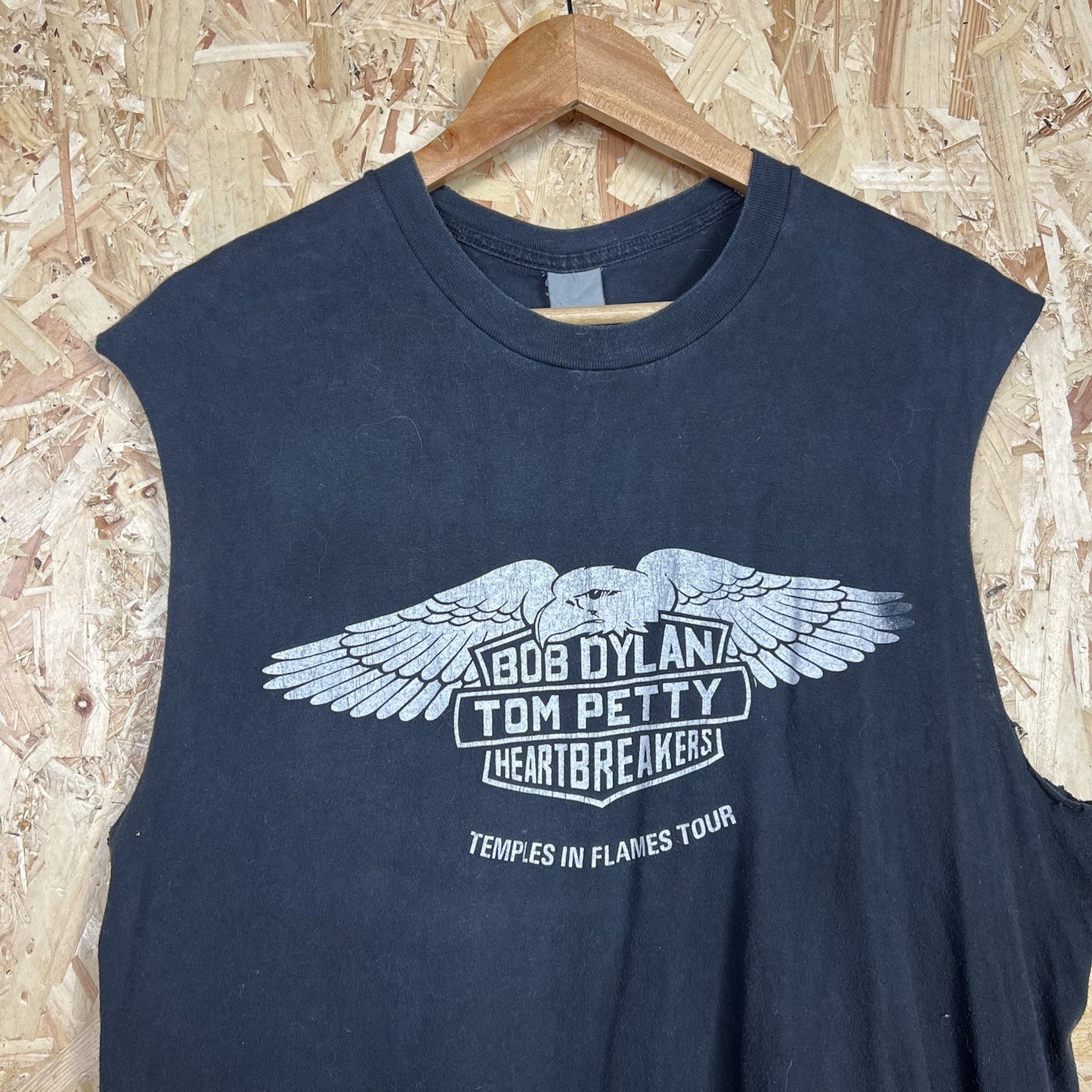 1987 Bob Dylan Tom Petty Heartbreakers Temples In Flames Tour Vest L Vintage