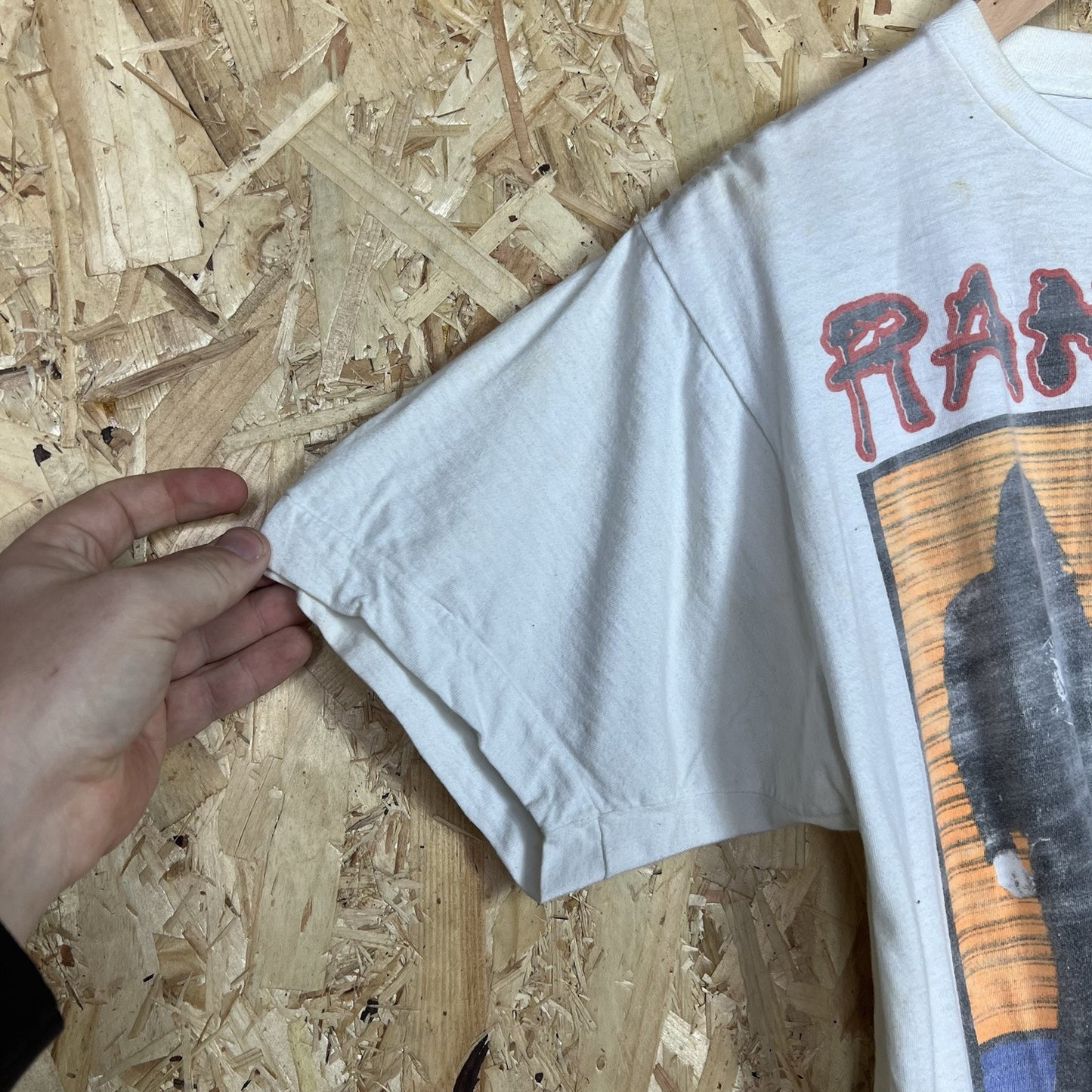 Vintage 80s Ramones Brain Drain Tour Rock Band T shirt L White Rare