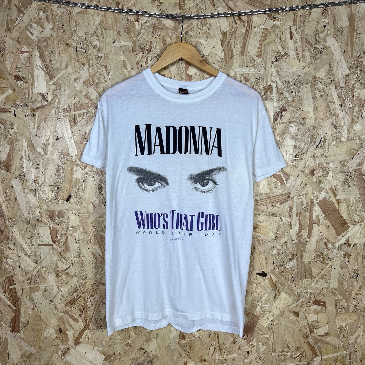 Madonna Who's That Girl World Tour 1987 Vintage Tshirt Single Stitch Top Tee L