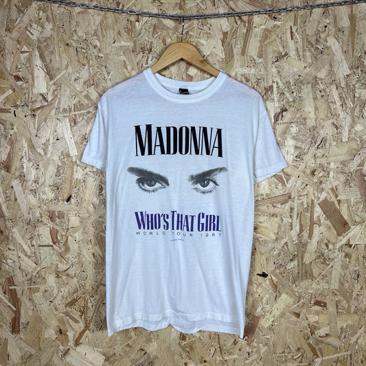 Madonna Who's That Girl World Tour 1987 Vintage Tshirt Single Stitch Top Tee L
