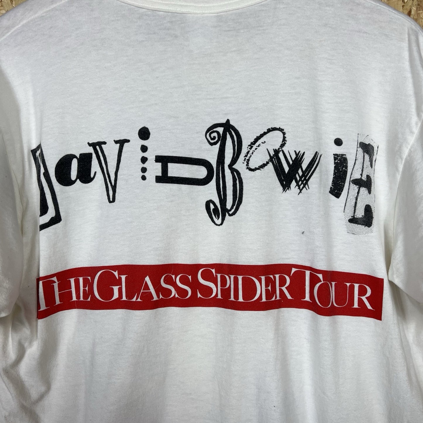 1987 David Bowie Tour Vintage T Shirt Glass Spider Tour Large