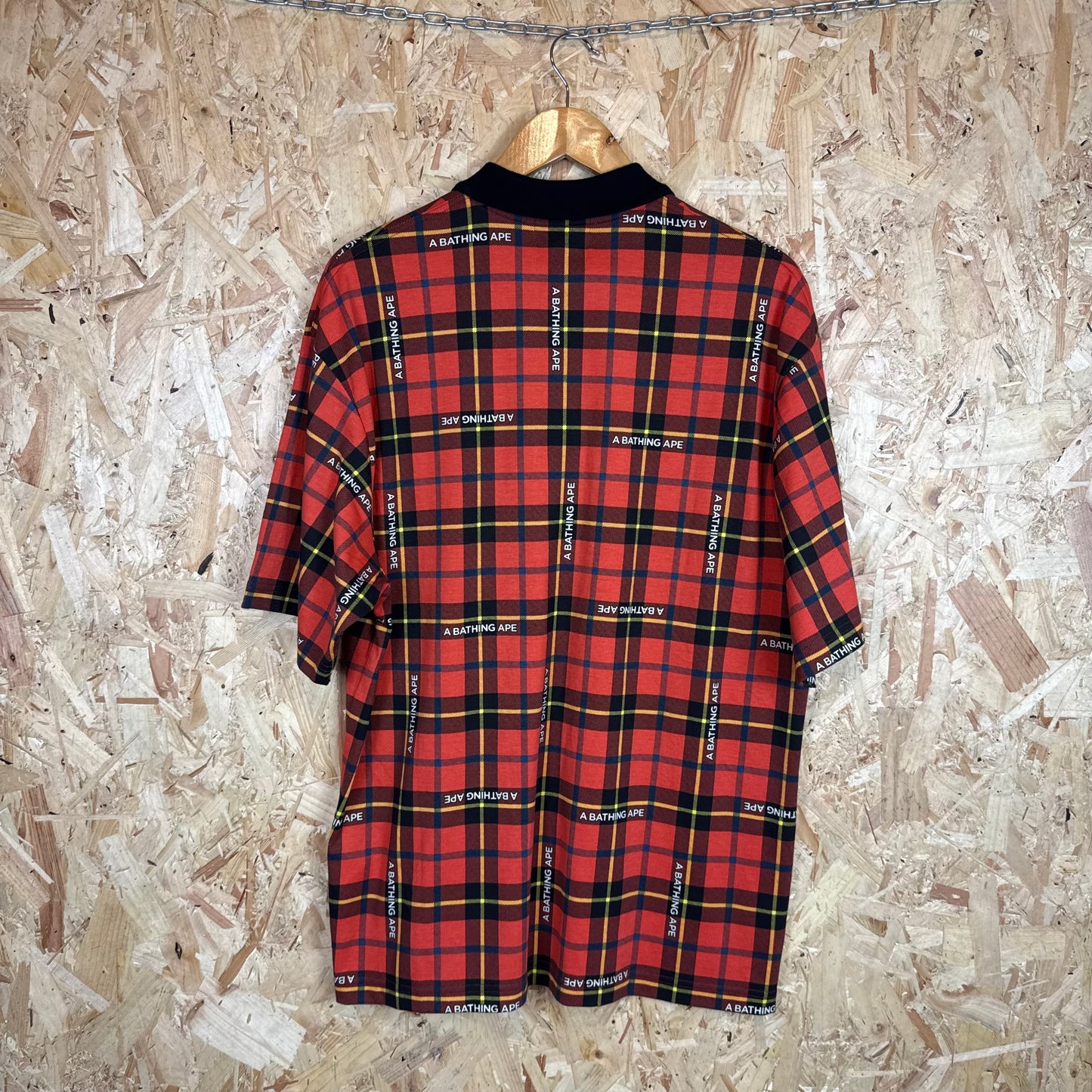 BAPE Tartan Polo Shirt Size L