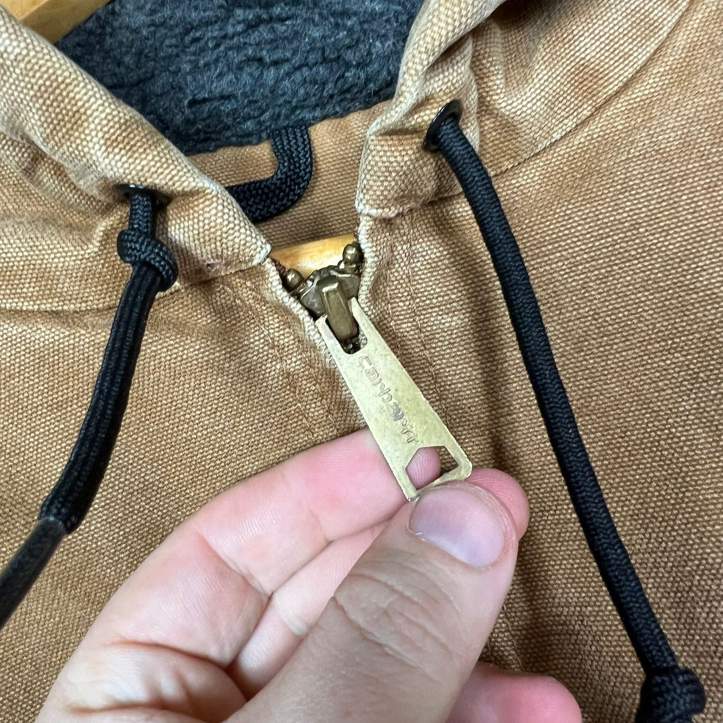 Carhartt Beige Active Jacket Sherpa Lined Size L