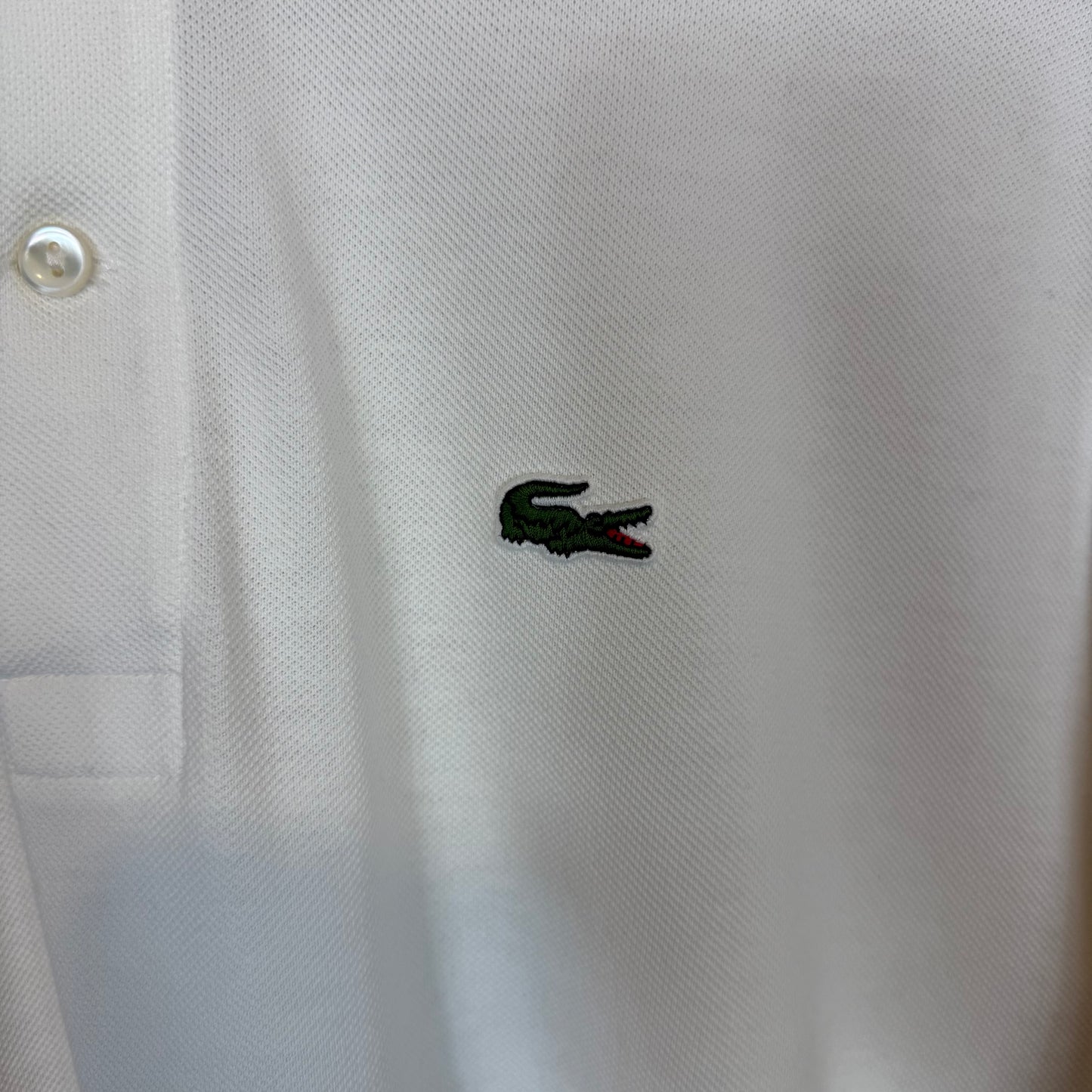 Lacoste White Polo Shirt Size L