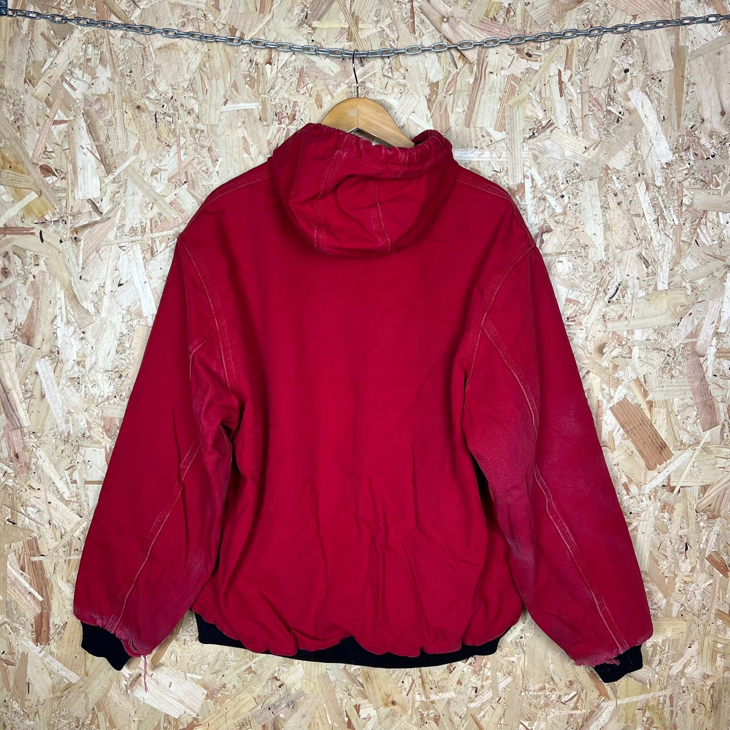 Carhartt Red Active Hooded Jacket Mens XL