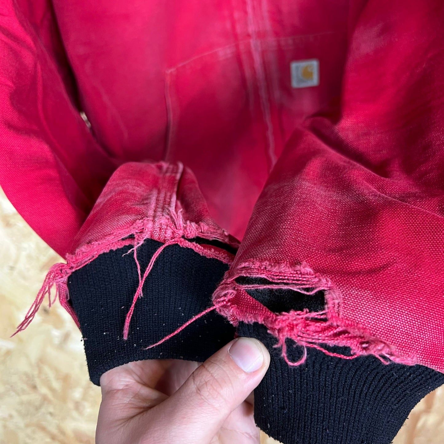 Carhartt Red Active Hooded Jacket Mens XL