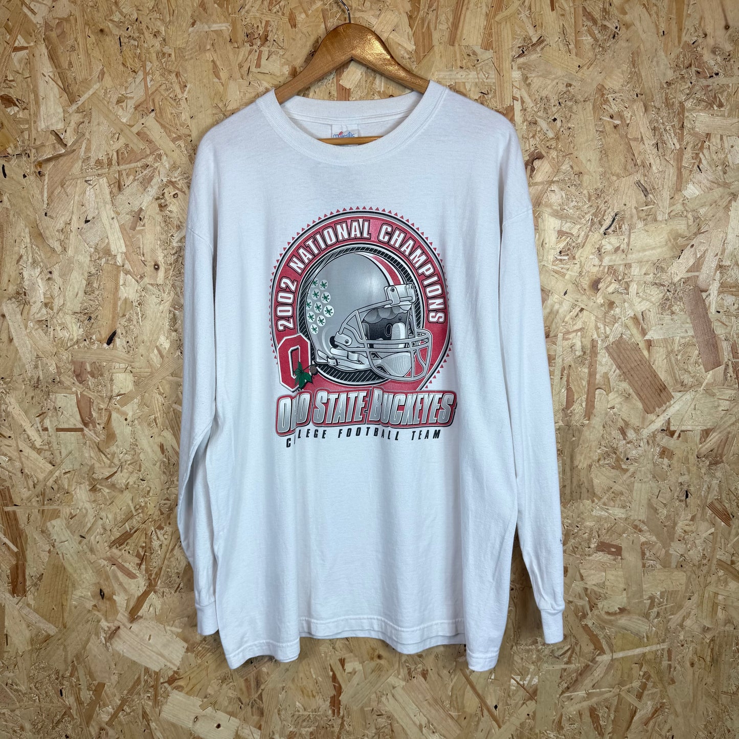 Ohio State Buckeys 2002 White Long Sleeve Size L/ XL