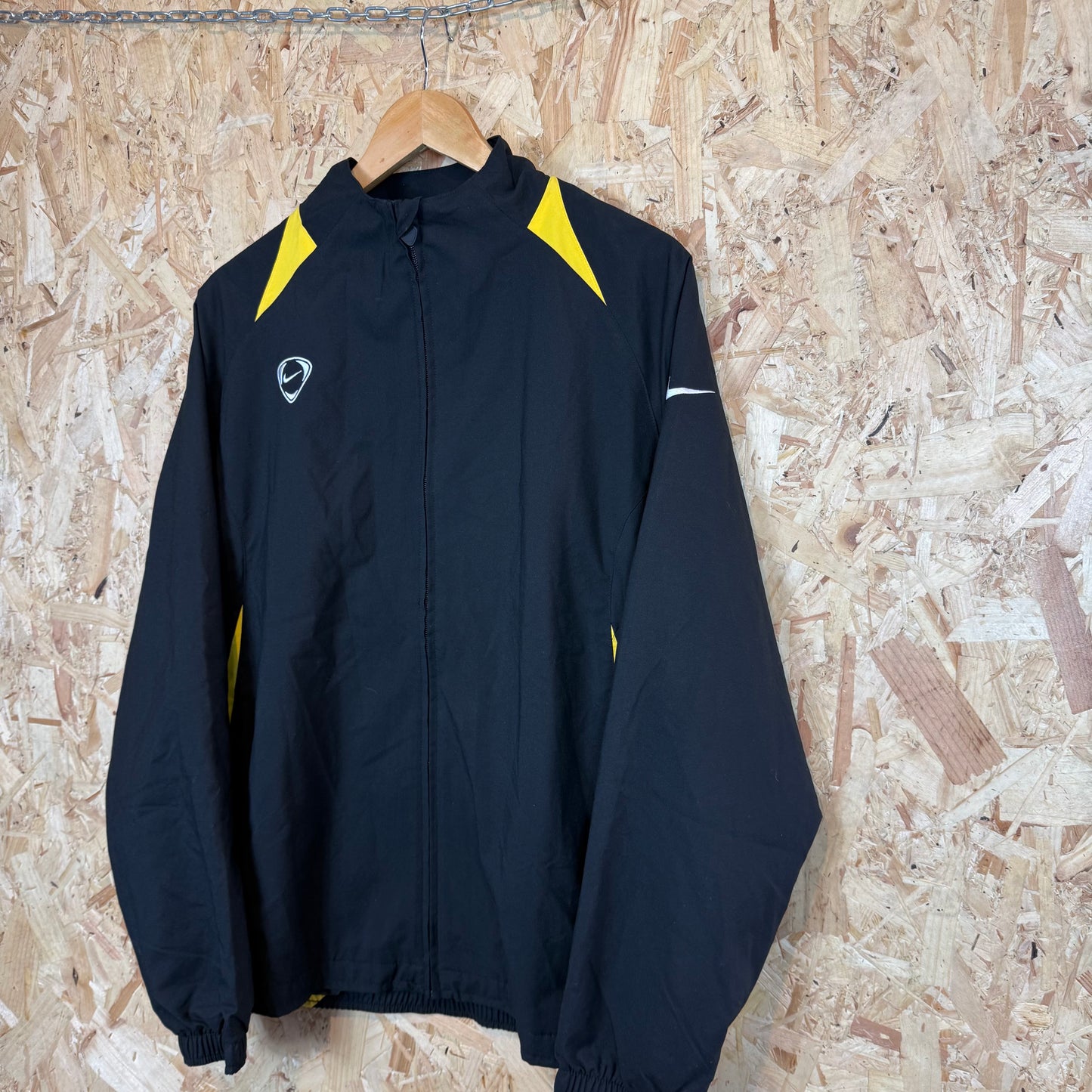 Nike Full Zip Black Yellow Track Jacket Y2K Men's Size M